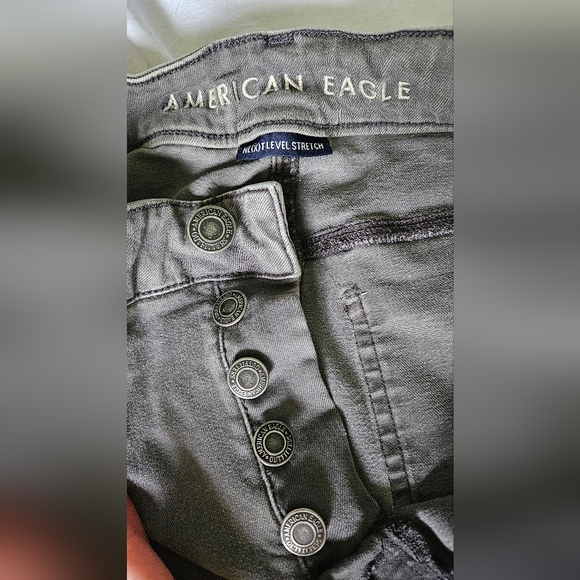 AMERICAN EAGLE Womens Ne(x)t Level Stretch Button Fly1 Hi Rise Jeggings 10 - Picture 1 of 6